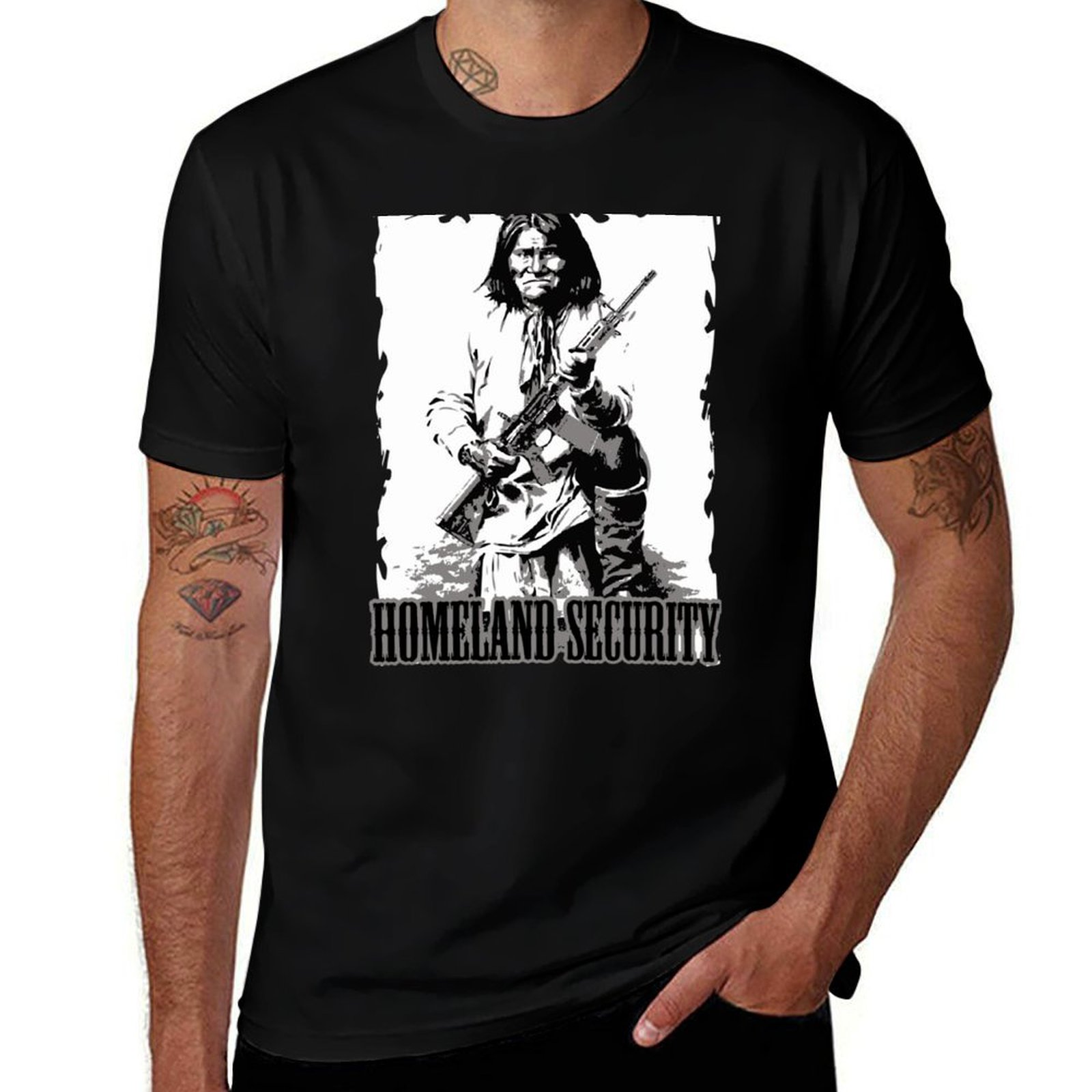 Home Security Land - Geronimo Home Land Security T-Shirt Summer