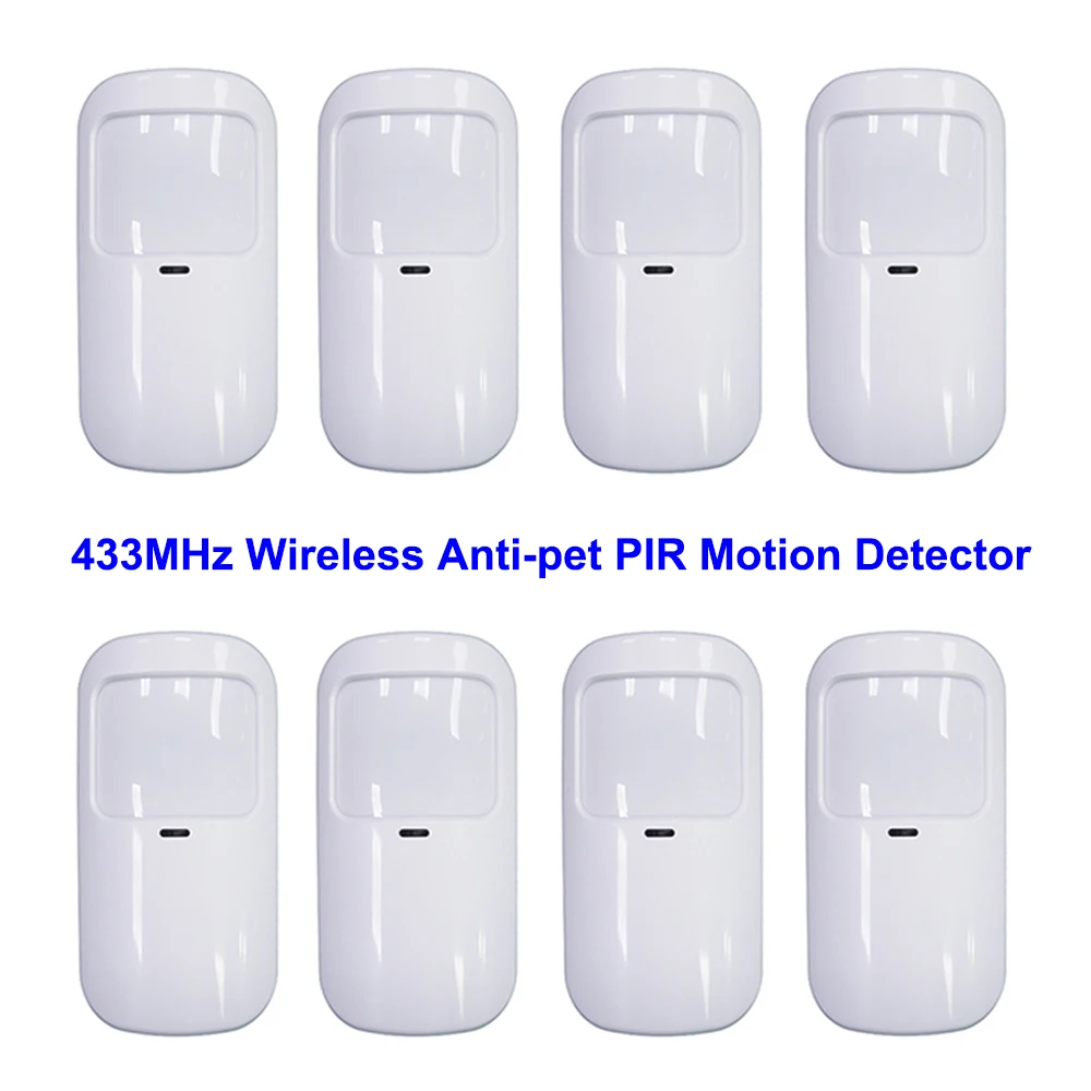 Pet Immune Pir Sensor - White Wireless 433MHz Infrared Detector PIR