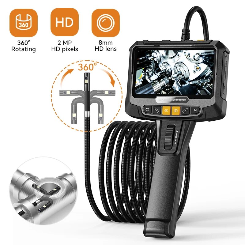 Home Security And Cameras - 360° Steering Industrial Endoscope Camera 8mm