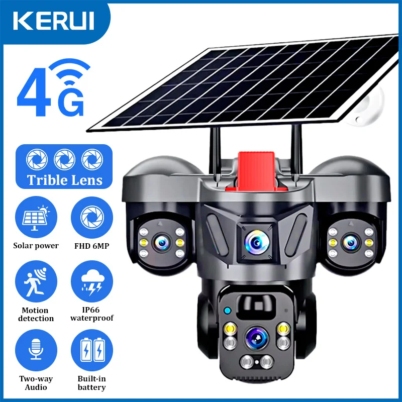 Home Security Technician - KERUI Outdoor PTZ 6MP 4G SIM