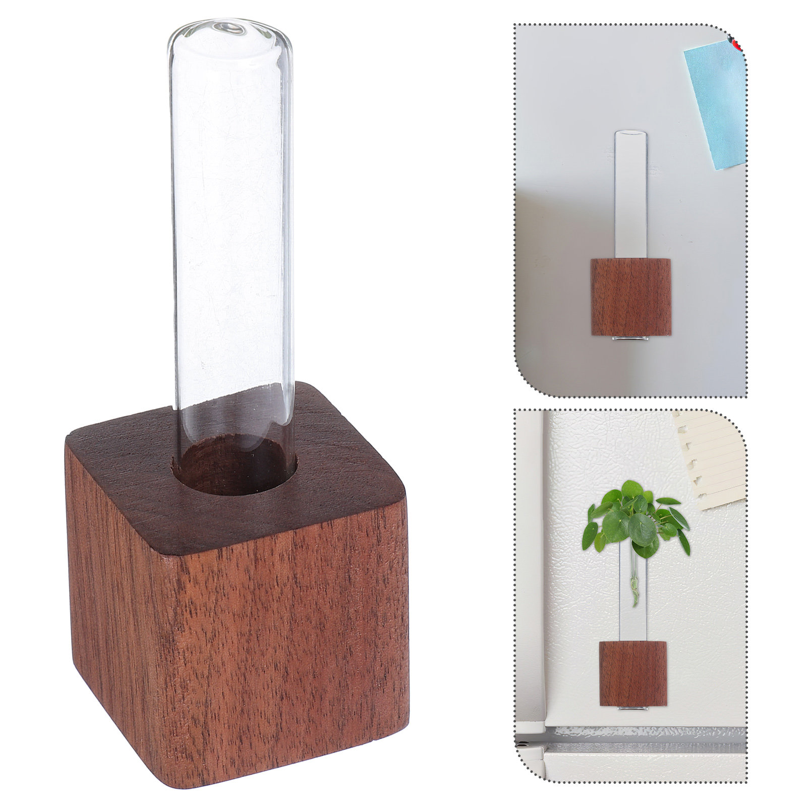 Home Security Youtube - Wooden Magnetic Test Tube Planter Glass