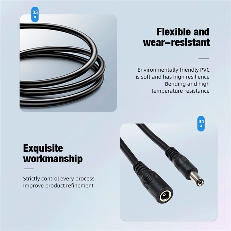 5.5 x 2.1mm 1 Female to 2 4 8  - Home Security Technician recension och pris