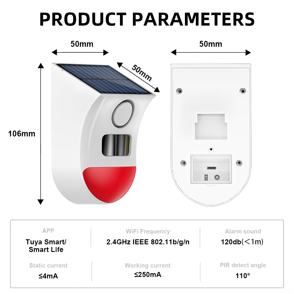 Zigbee Solar Motion Sensor Ala - Home Security Yard Sensors recension och pris