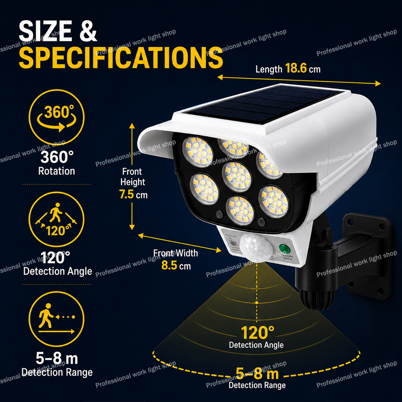 77 LED Solar Dummy Security Ca - Home Security Yard Sensors recension och pris