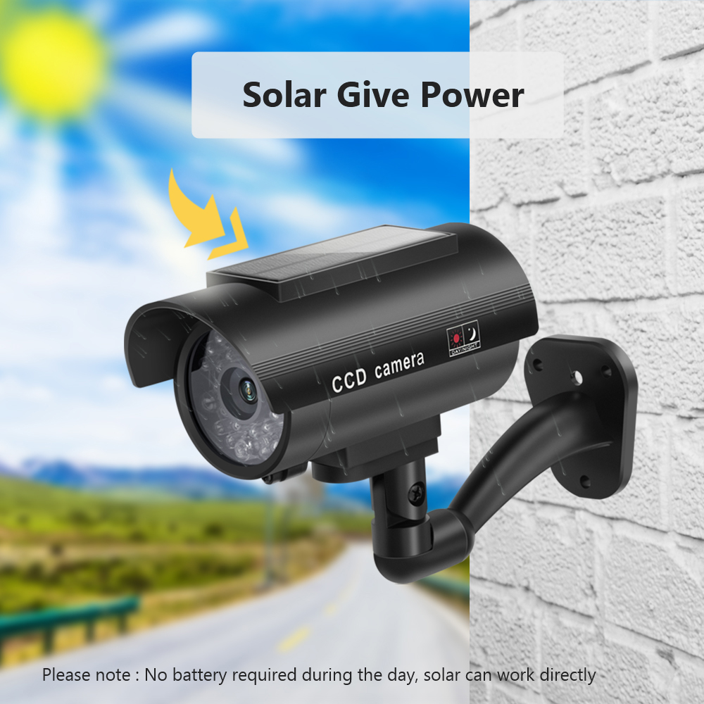 Solar Panel Dummy Surveillance - Solar Security Light recension och pris