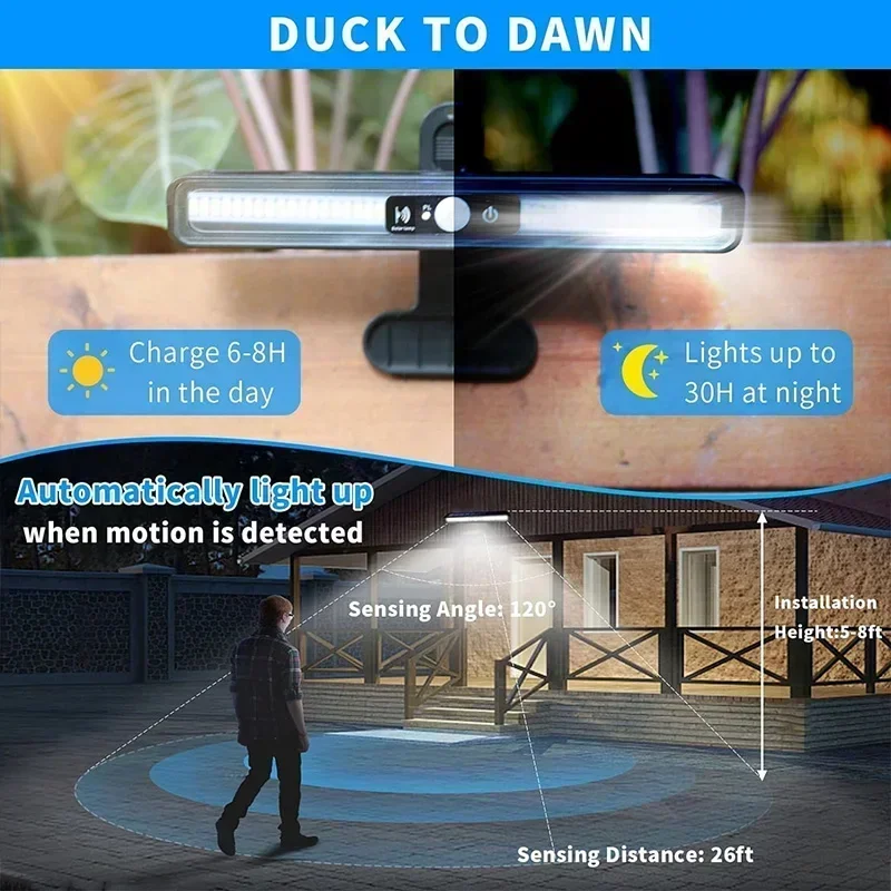 Clip On Solar Motion Lights Ou - Solar Security Light recension och pris