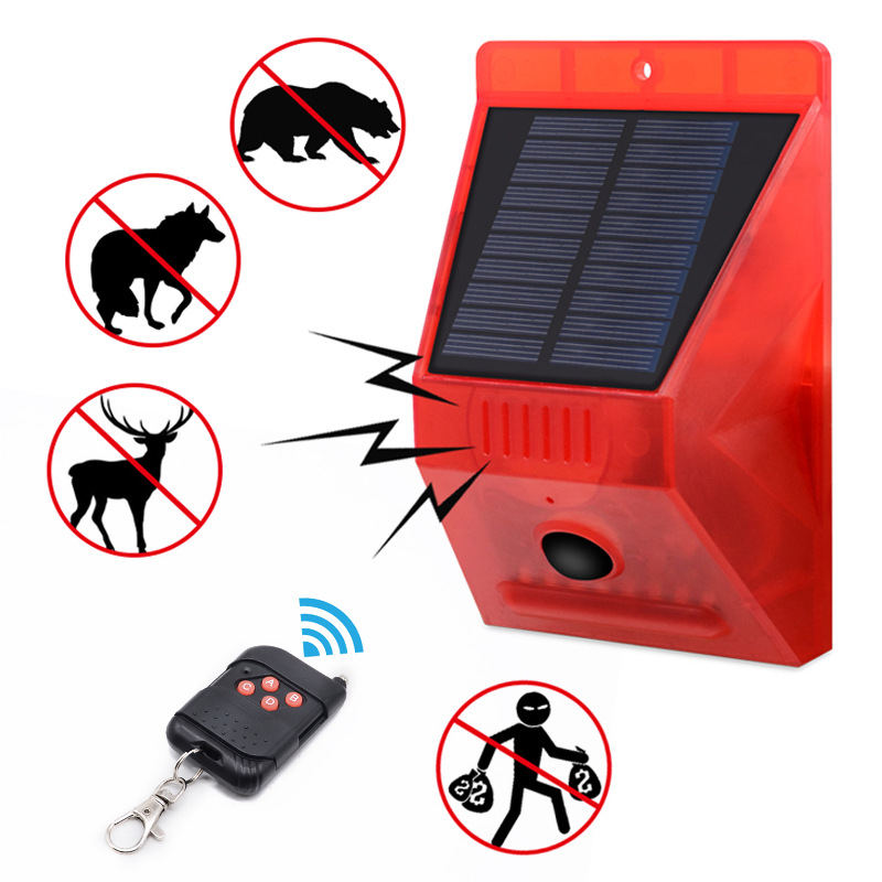Solar Alarm Lamp Remote Contro - Home Security Yard Sensors recension och pris