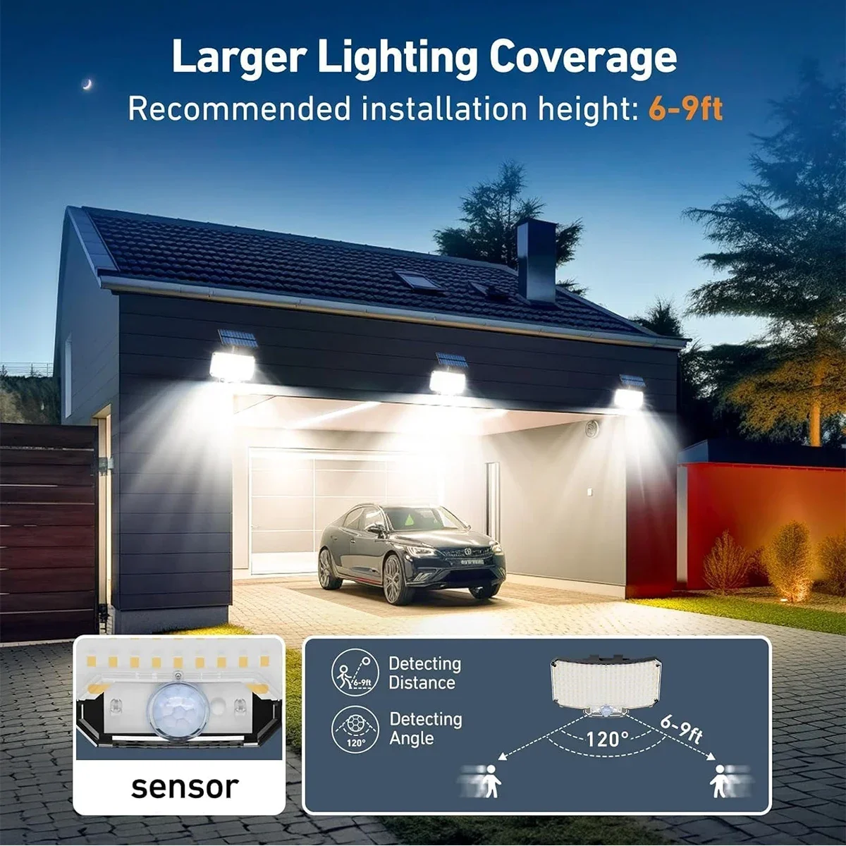 234LED Solar Outdoor Lights Mo - Solar Security Light recension och pris