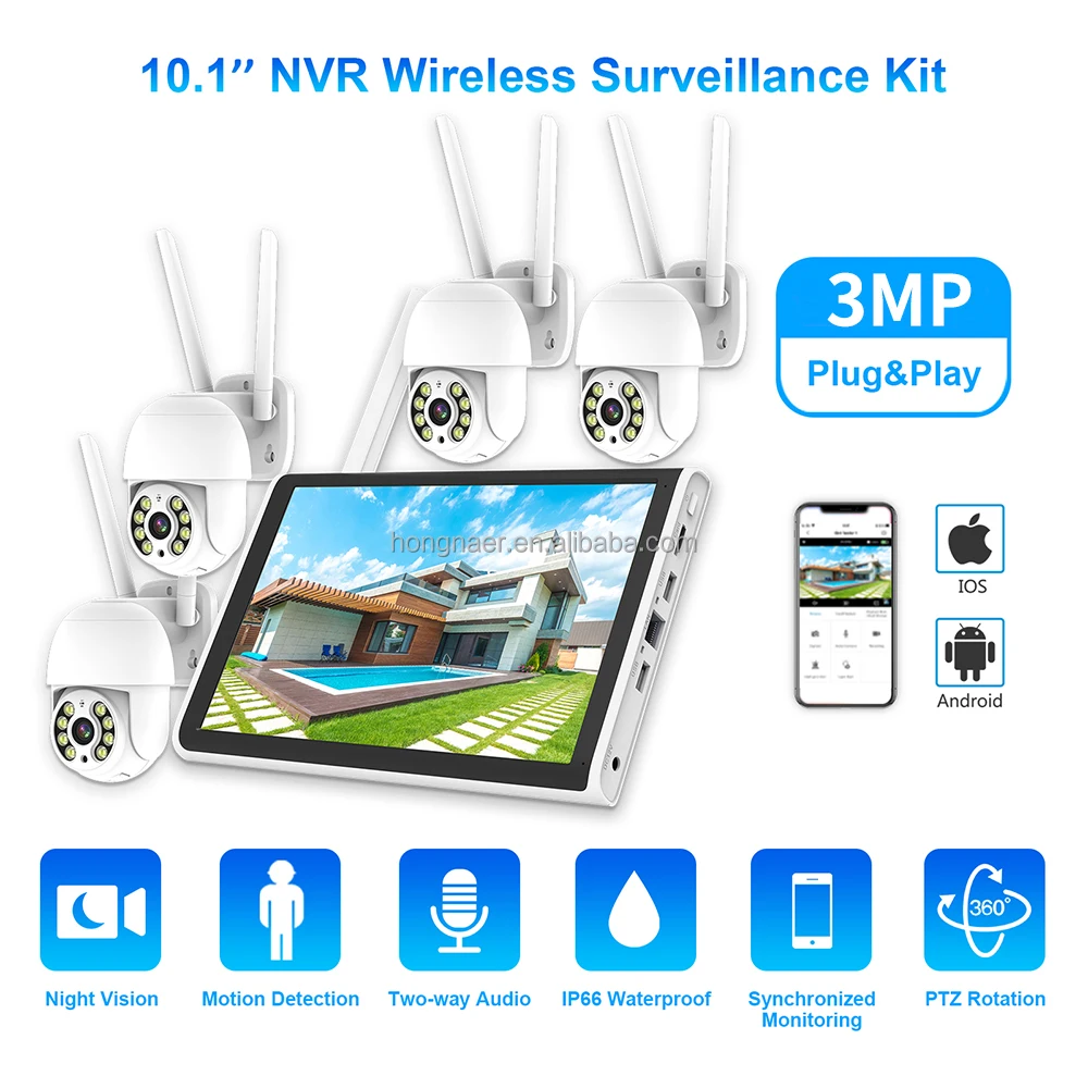 2026 Hongnaer 3MP 4 Channel Wi - Home Security And Cameras recension och pris