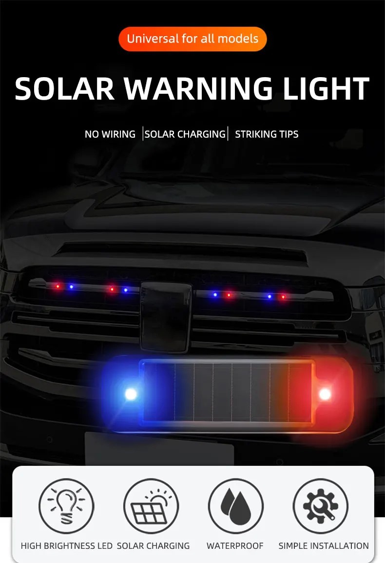 Mini LED Solar Power Car Warni - Solar Security Light recension och pris