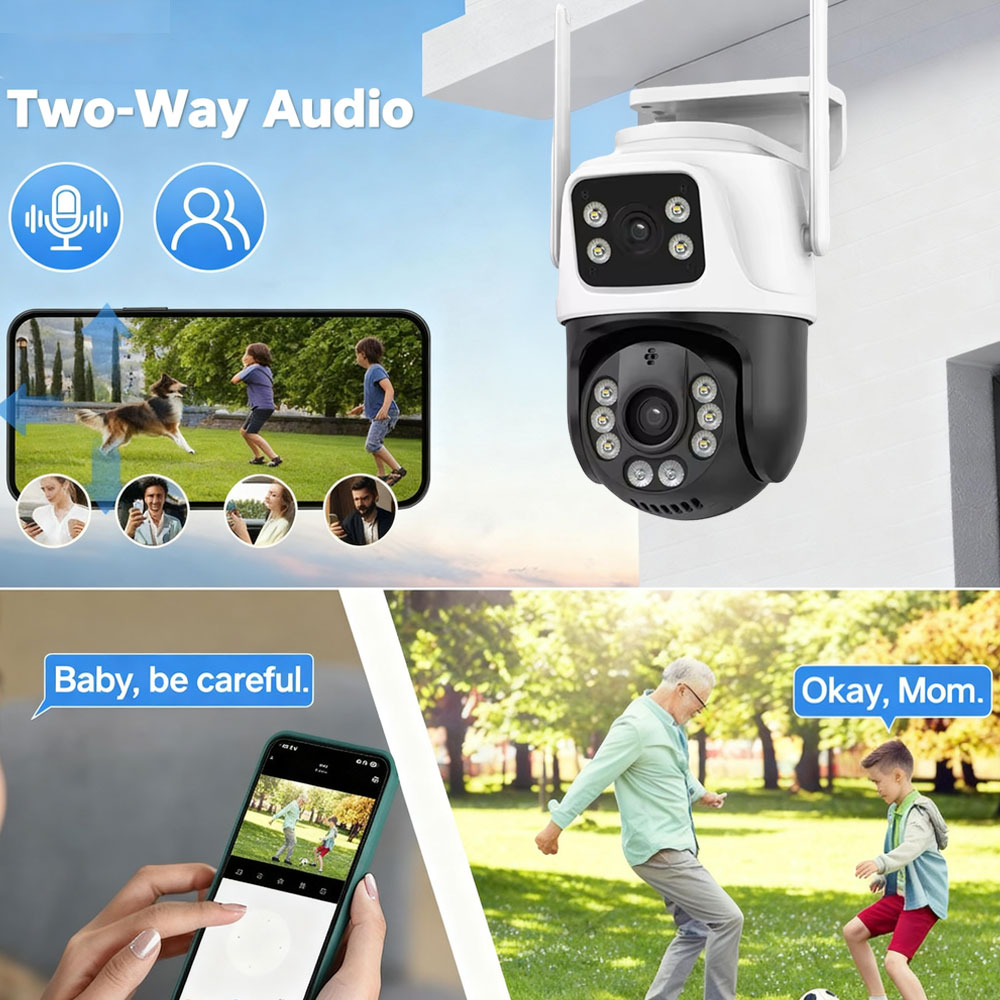 8MP 4K WiFi PTZ Security Camer - Home Yard Security Cameras recension och pris
