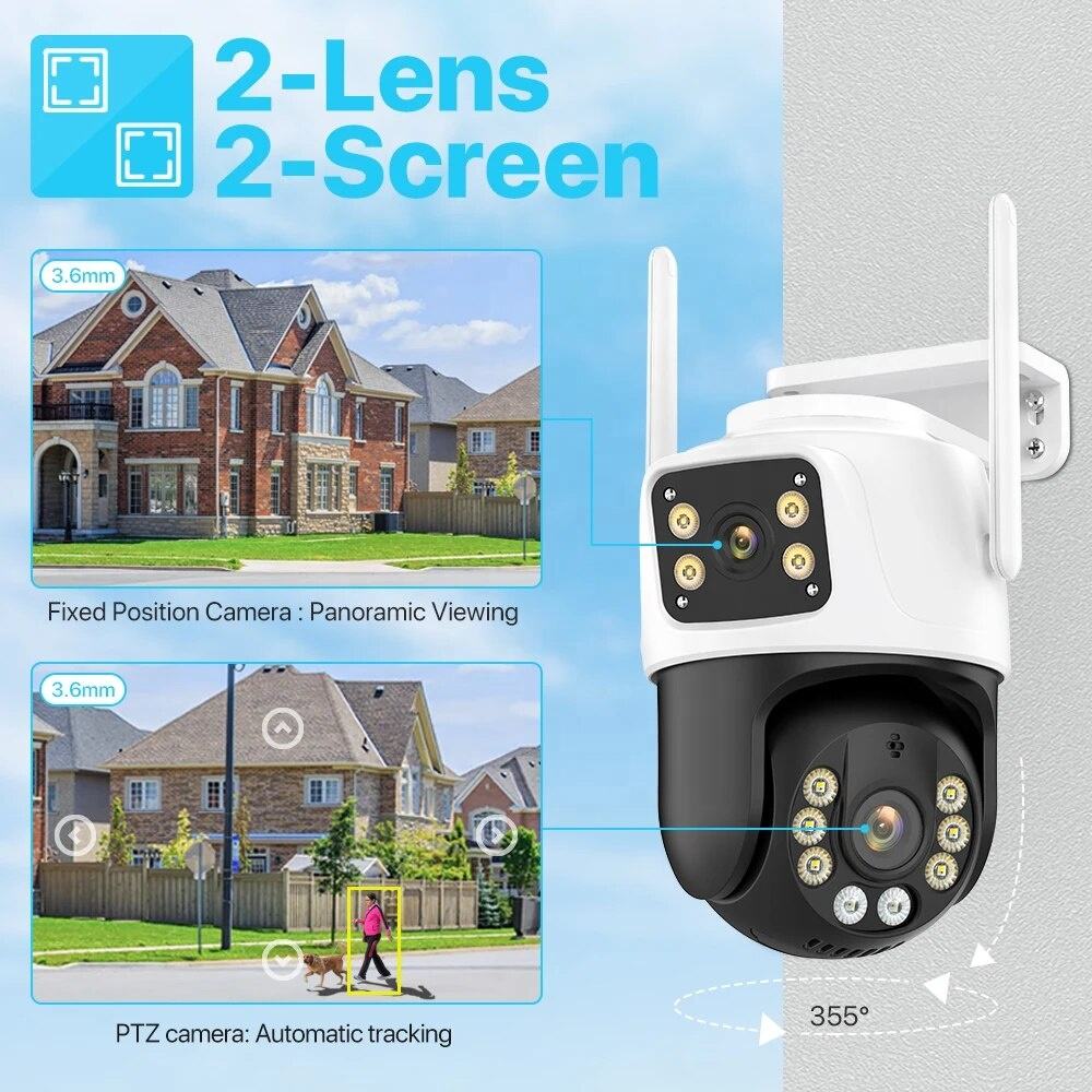 8MP 4K WiFi PTZ Security Camer - Home Yard Security Cameras recension och pris
