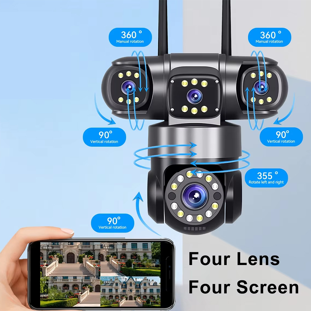 Hot Sale Multi Lens 20MP Secur - Home Yard Security Cameras recension och pris