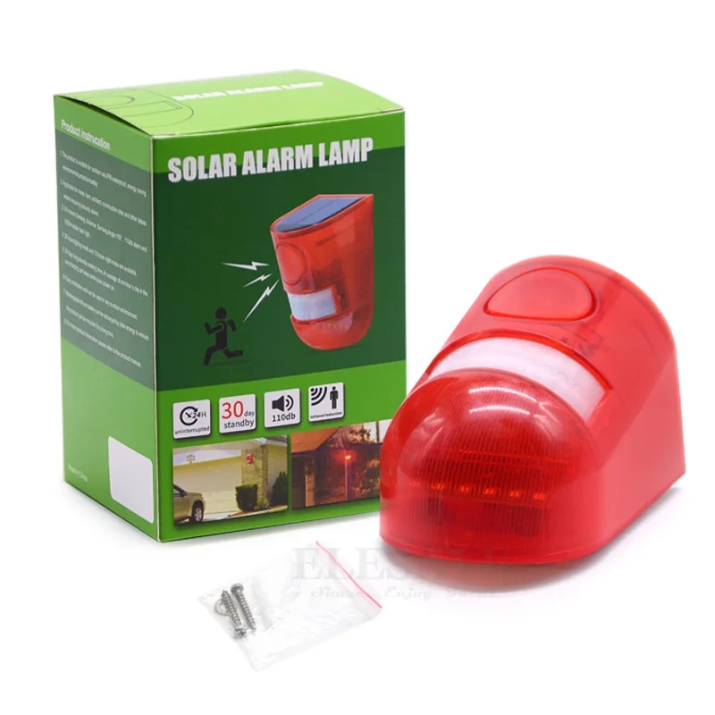 Waterproof Solar Powered Alarm - Solar Security Light recension och pris