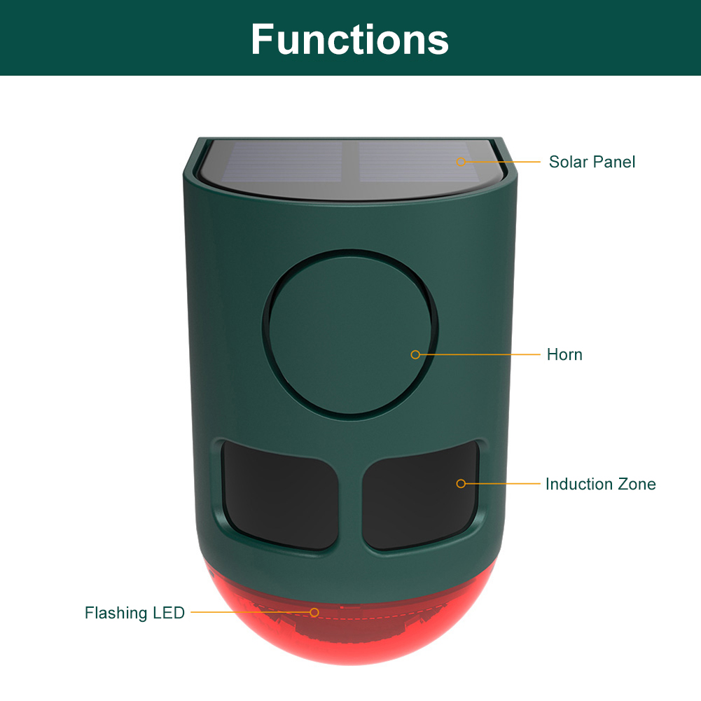 Solar Outdoor Motion Sensor Al - Home Security Yard Sensors recension och pris