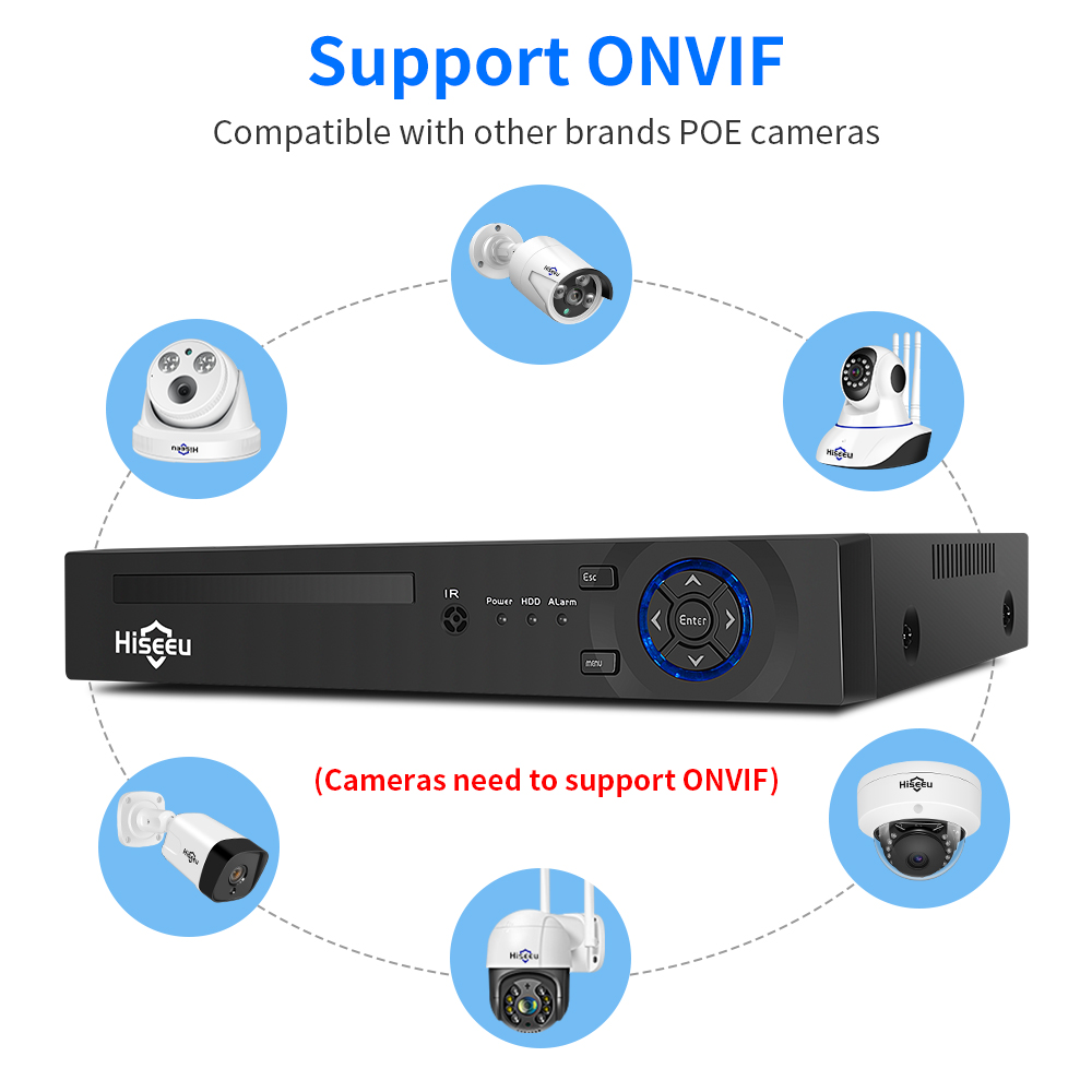 Hiseeu 4CH 10CH 16CH 4K 8MP 5M - Home Security And Cameras recension och pris
