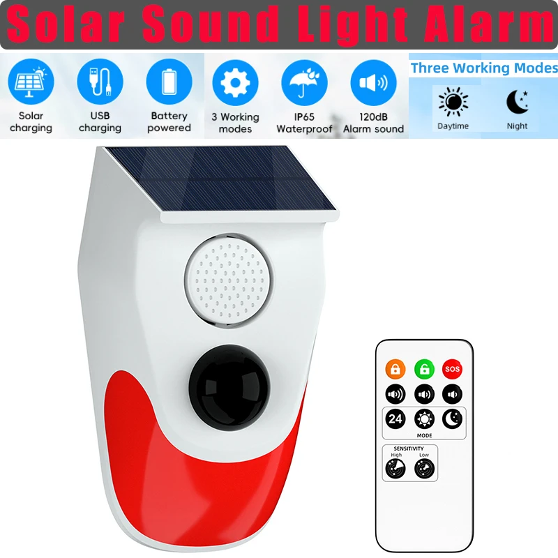 Solar Sound Light Alarm Wirele - Solar Security Light recension och pris