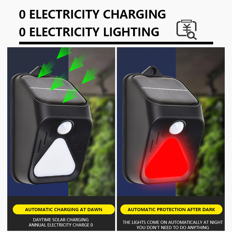 Waterproof Solar Powered Alarm - Home Security Yard Sensors recension och pris