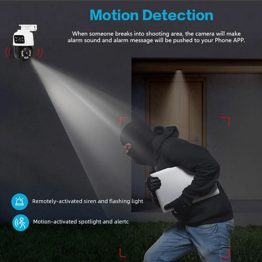 Outdoor 8MP POE PTZ Security C - Home Yard Security Cameras recension och pris