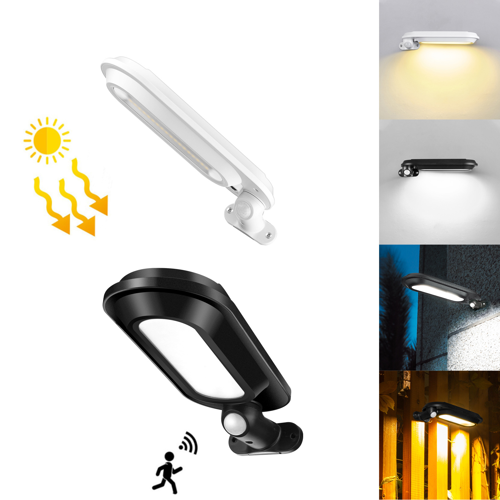 Rotatable Solar Power LED Wall - Home Security Yard Sensors recension och pris