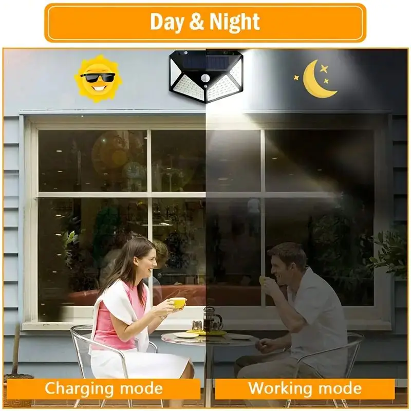100LED Outdoor Solar Garden Li - Solar Security Light recension och pris