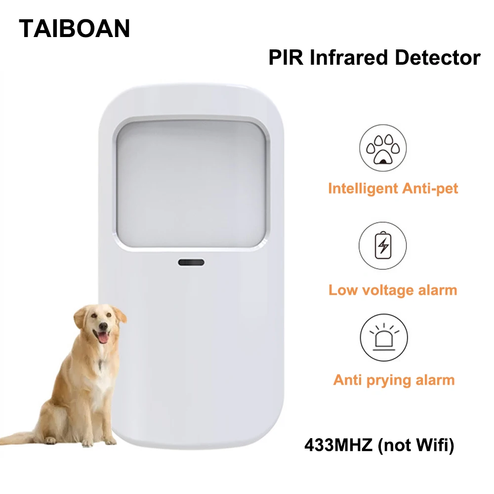 White Wireless 433MHz Infrared - Pet Immune Pir Sensor recension och pris