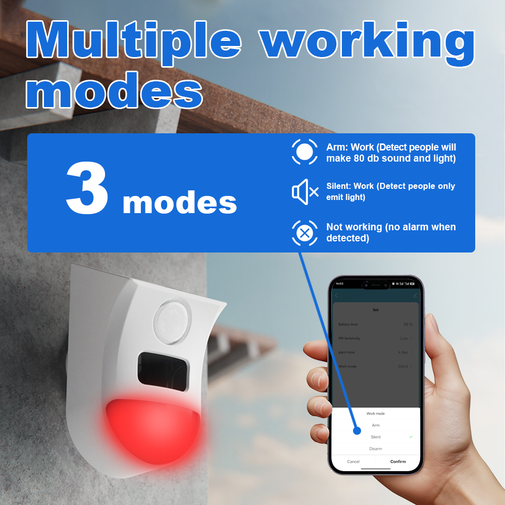 Tuya WiFi Solar Motion Sensor  - Home Security Yard Sensors recension och pris
