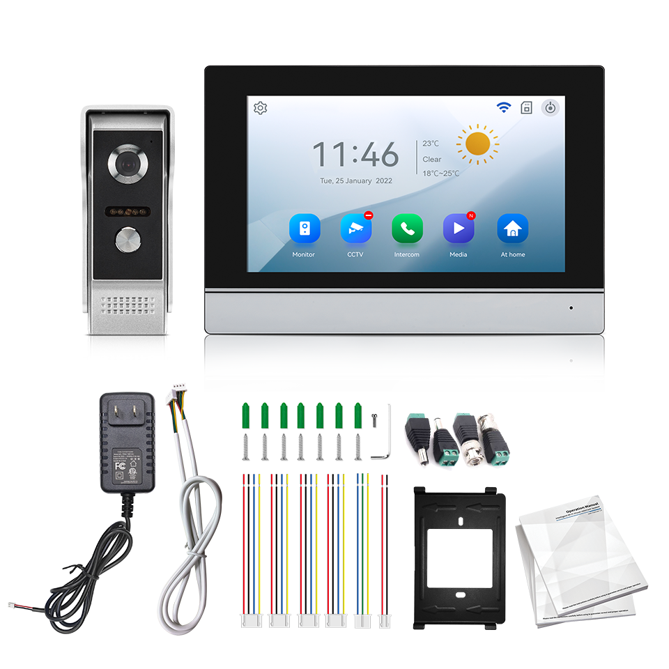 7Inch IPS Screen 2MP  Tuya Rem - Home Security Land recension och pris